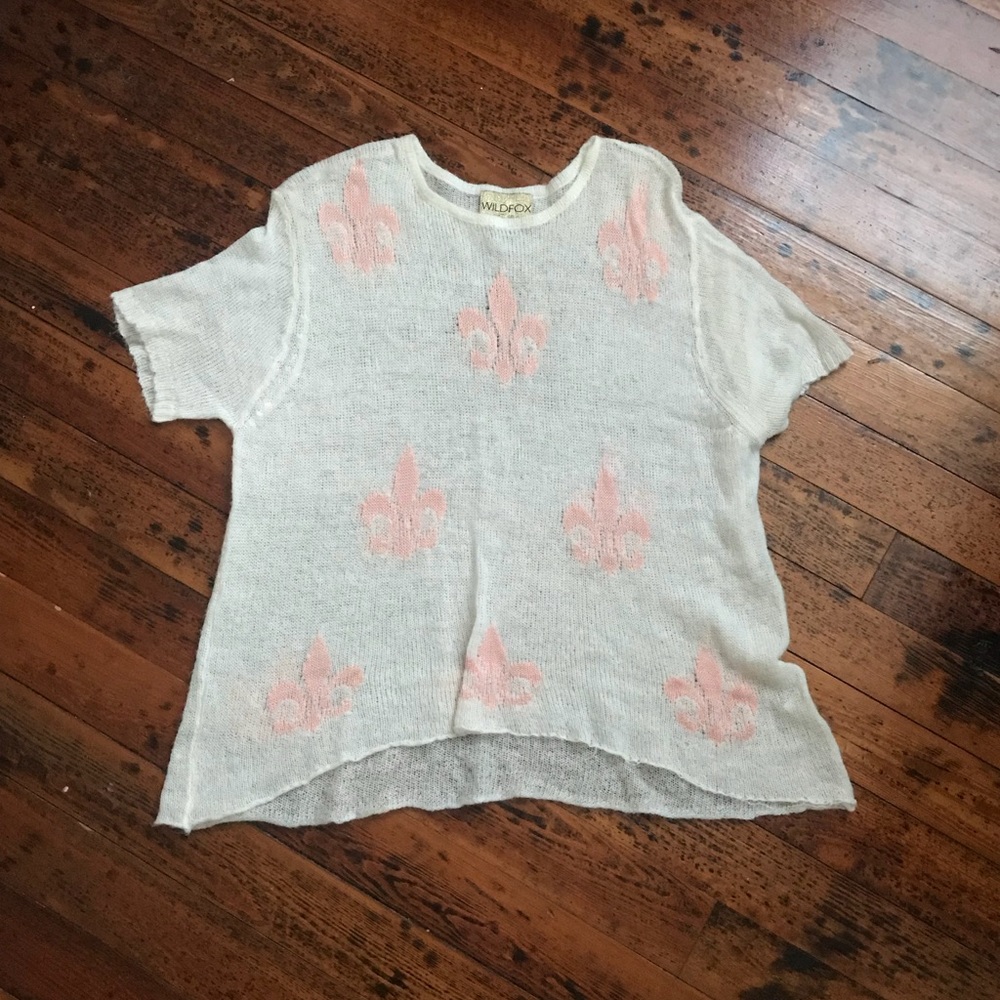 Wildfox fleur de lis tee